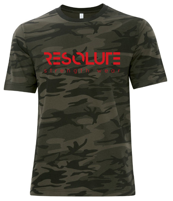 Resolute Tshirt - Black Camo - Resolute Strength Wear