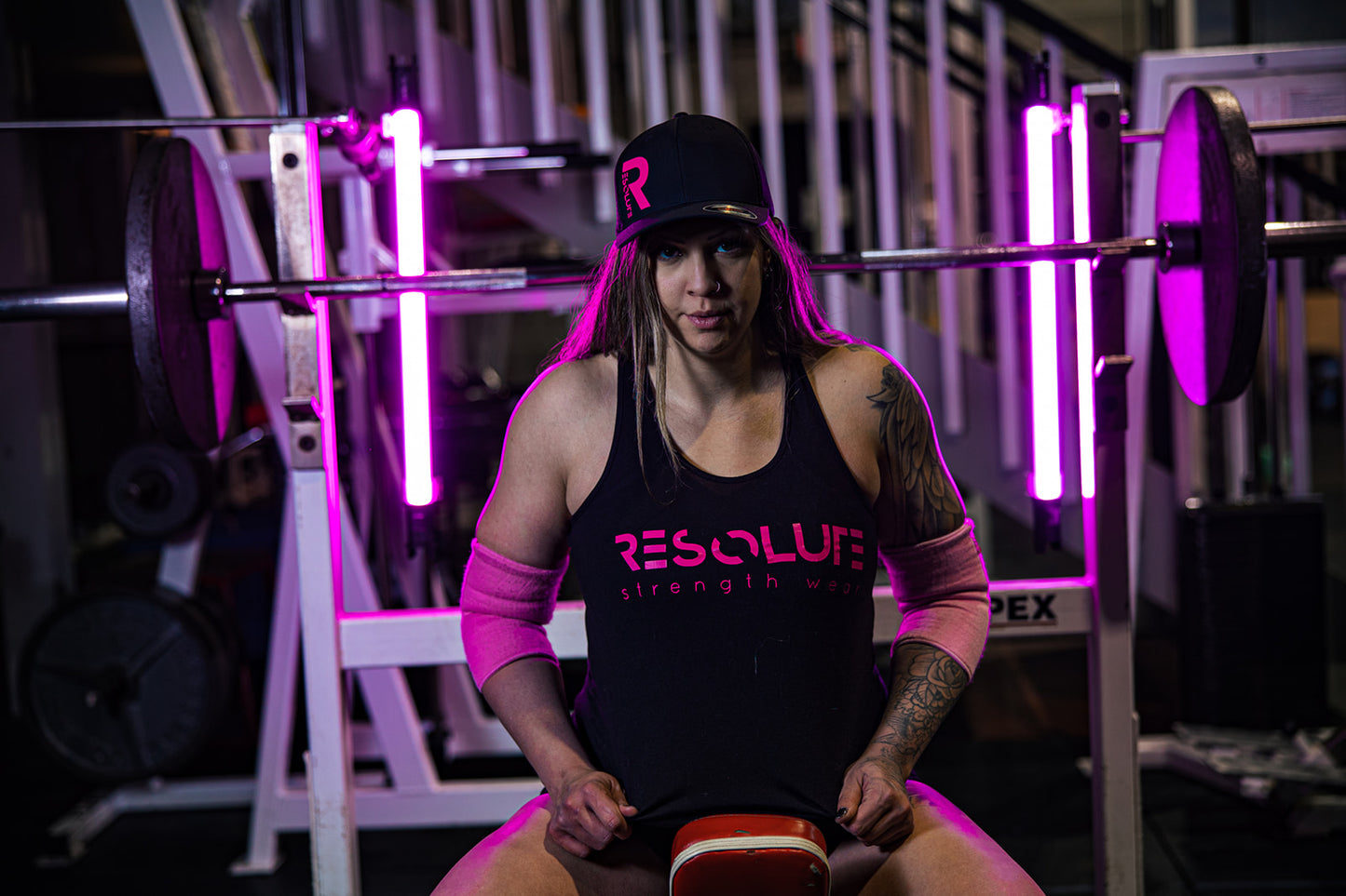 The Classic - Curvy Racerback Tank Pink - Resolute Strength Wear