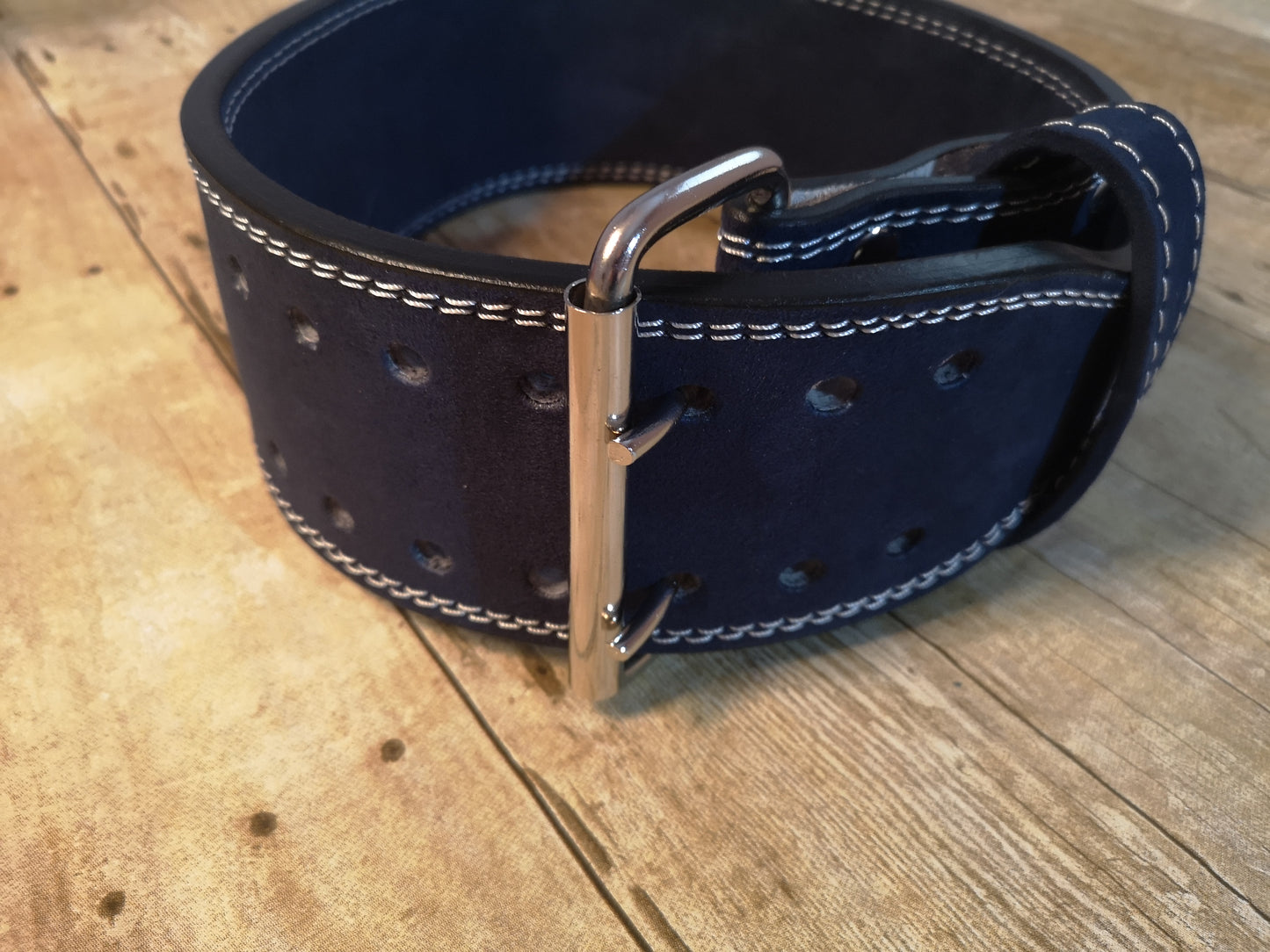 Clearance belt: Navy blue prong belt - Resolute Strength Wear