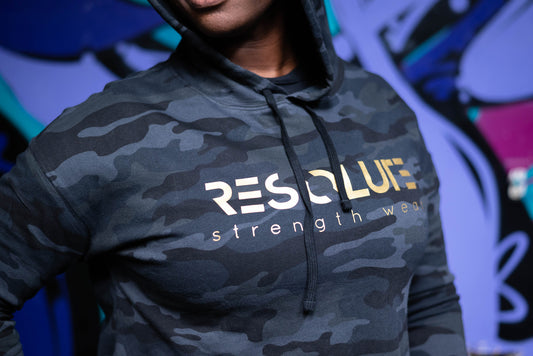The Classic - Cropped Camo Hoodie - Resolute Strength Wear