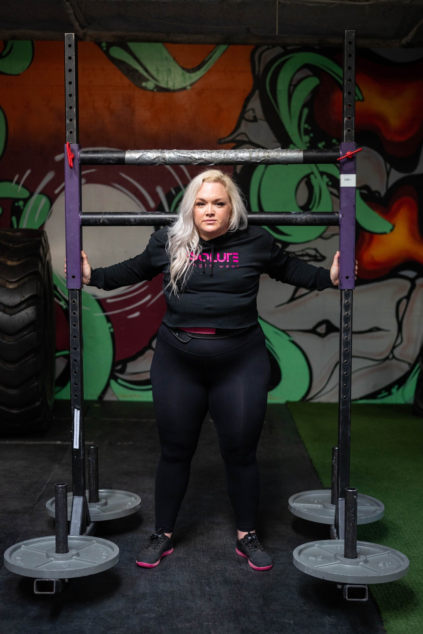 Cropped Hoodie - Black - Resolute Strength Wear