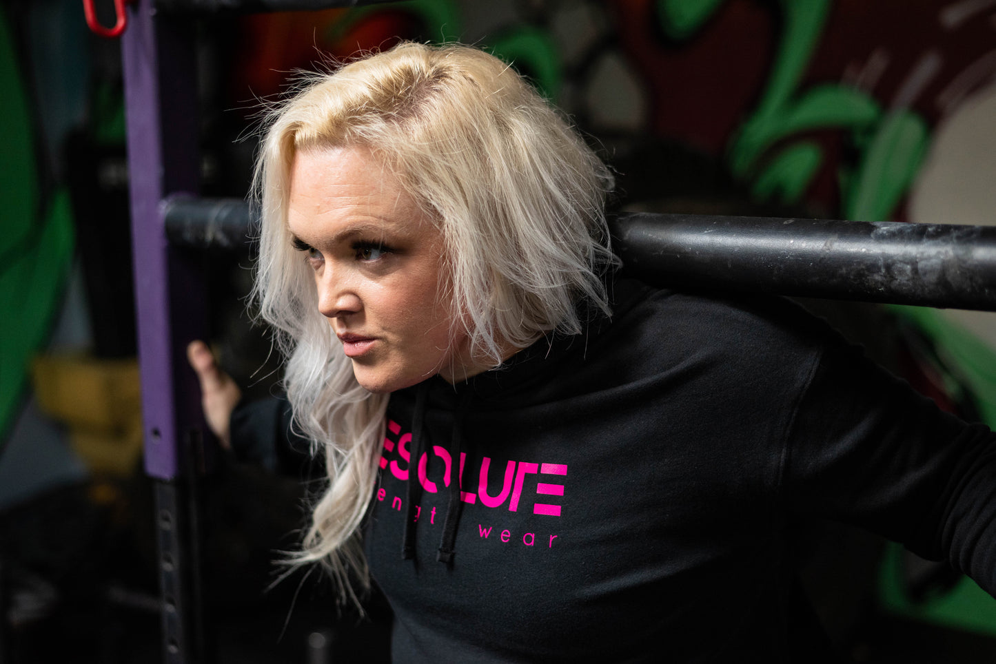 Cropped Hoodie - Black - Resolute Strength Wear