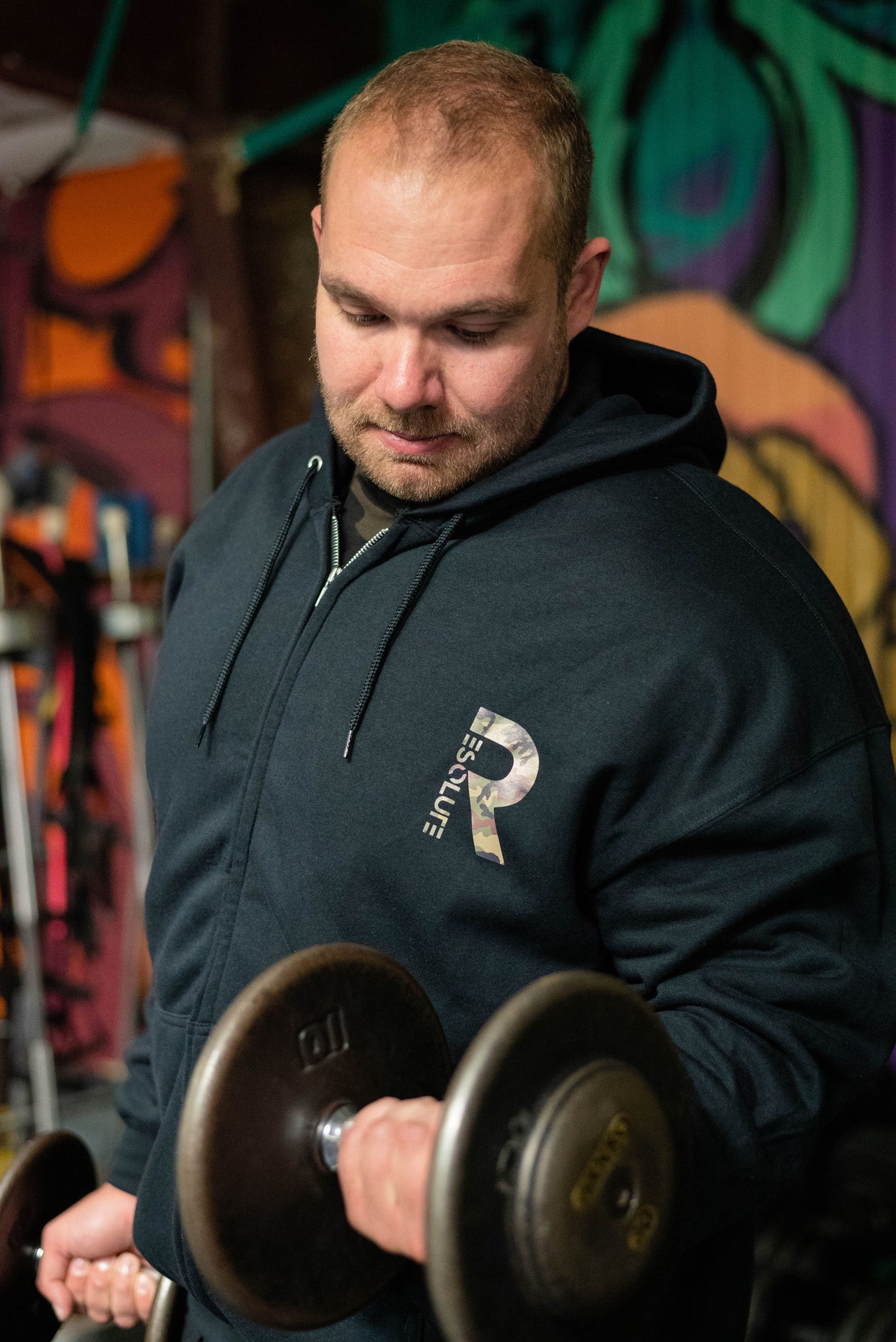 Resolute Zippered Hoodie - Camo - Resolute Strength Wear