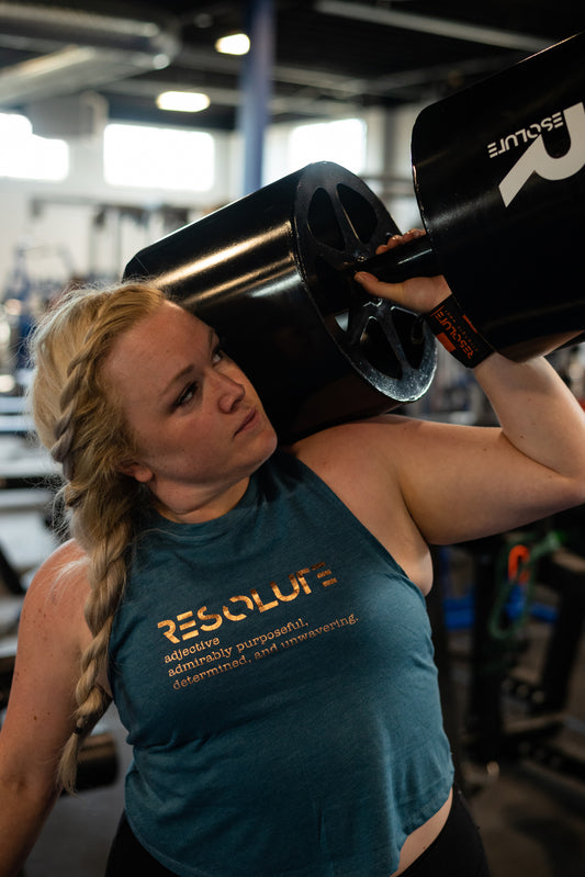 Definition Cropped Racerback Tank - Resolute Strength Wear