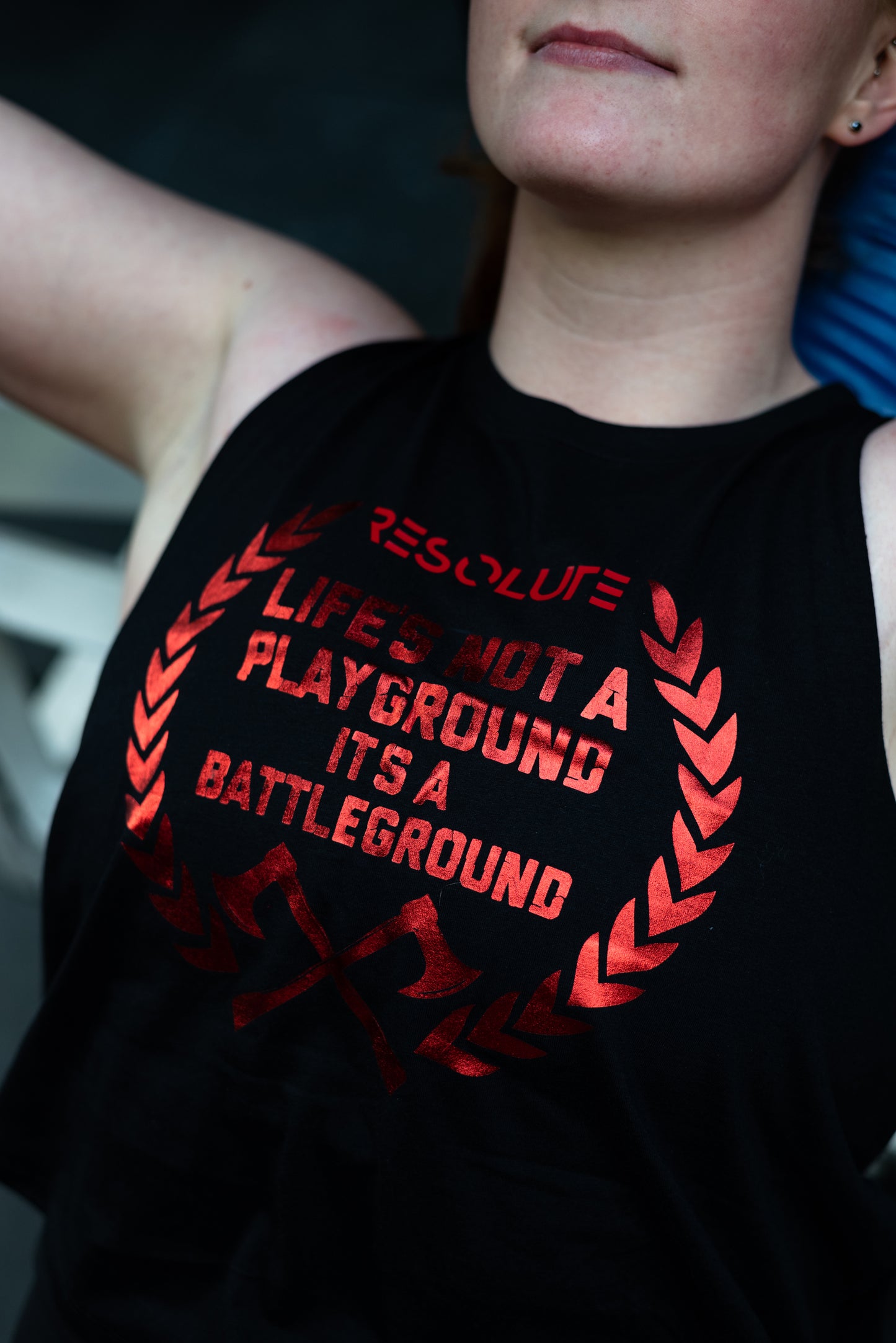 Battleground Cropped Racerback Tank - Resolute Strength Wear