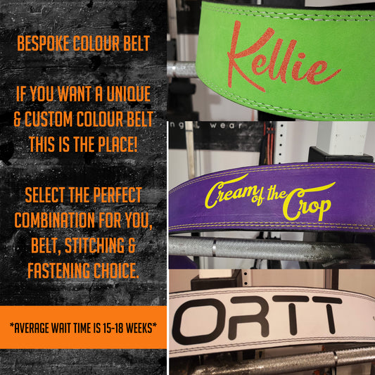 BESPOKE color belt: custom double prong buckle belt