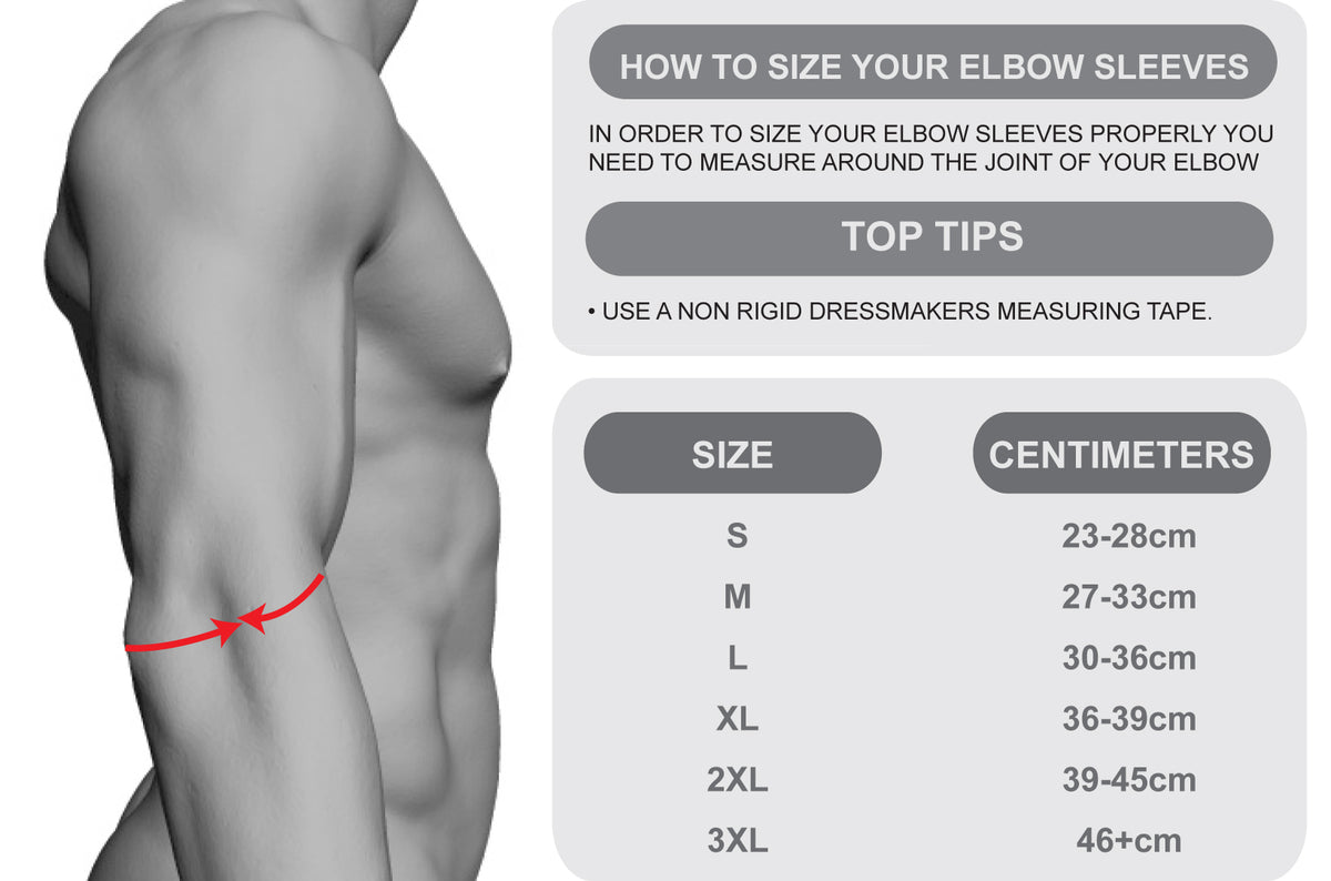 elbow sleeve size chart