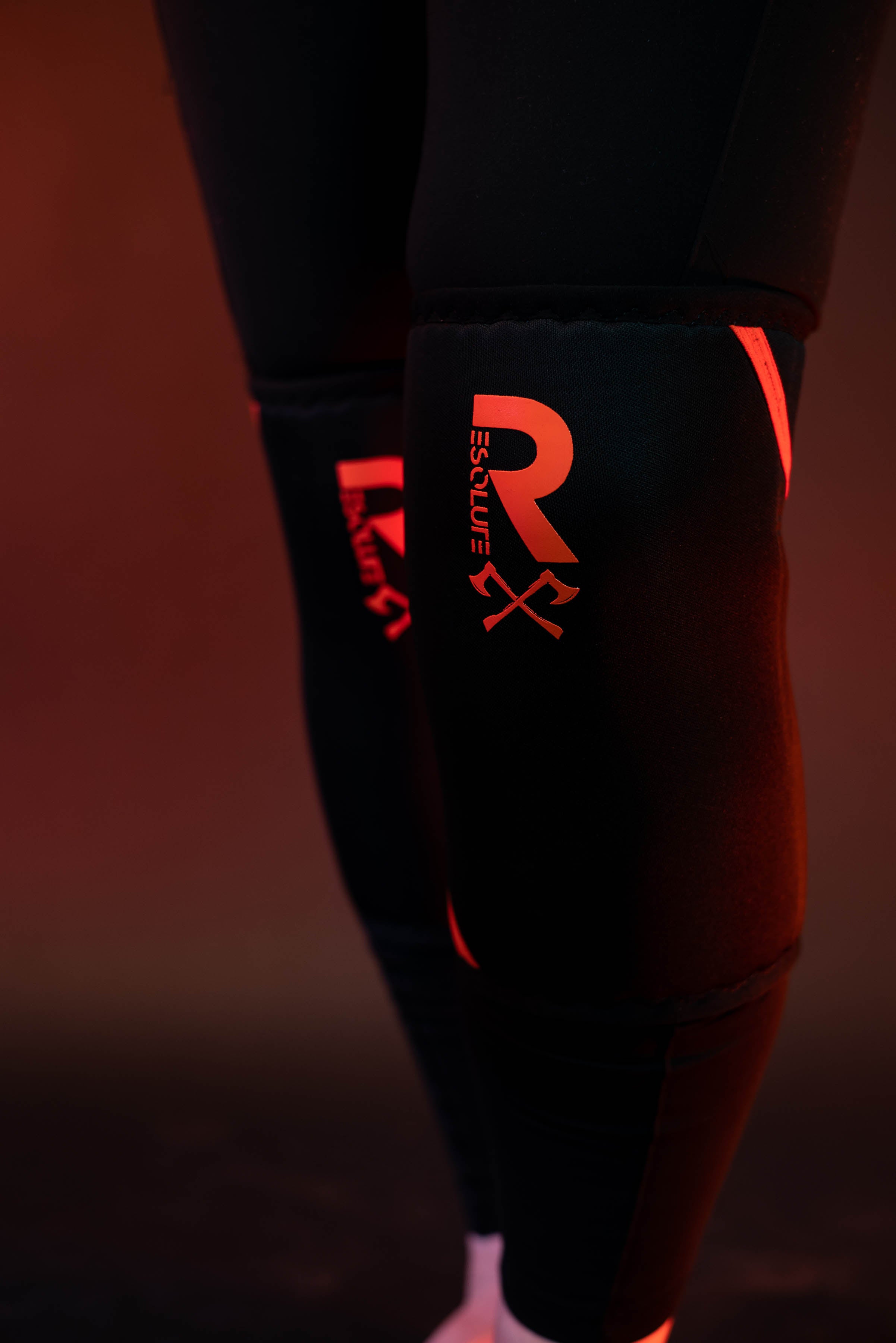 GEN 2: Neoprene Sleeves - Black/Orange - Resolute Strength Wear