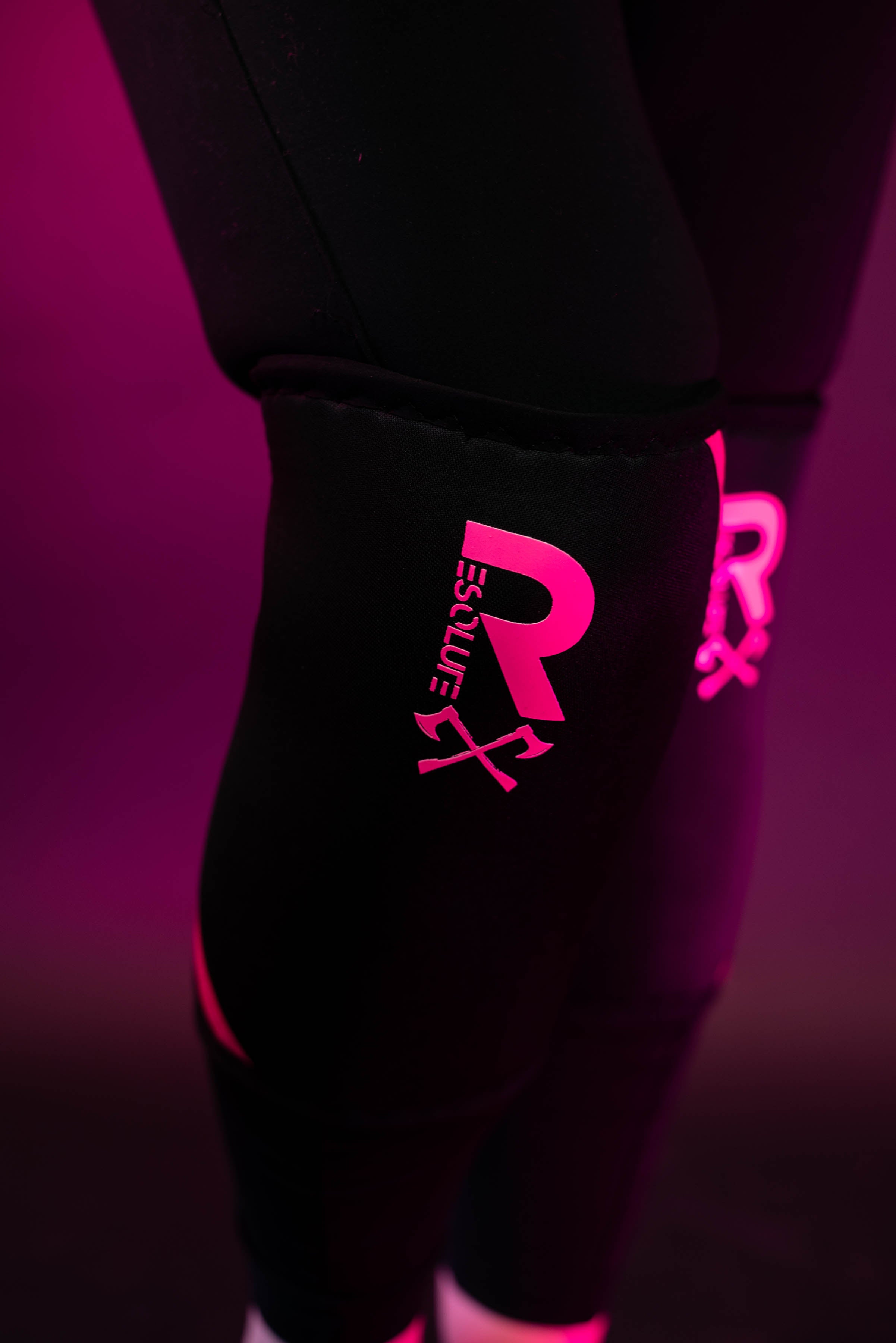 GEN 2: Neoprene Sleeves - Black/Pink - Resolute Strength Wear