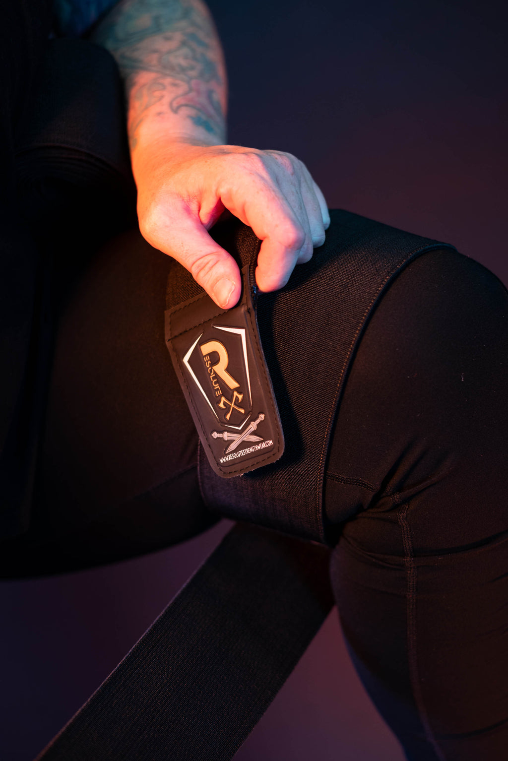 GEN 2: 2.5m Knee Wraps *Assisted* - Black/Orange - Resolute Strength Wear
