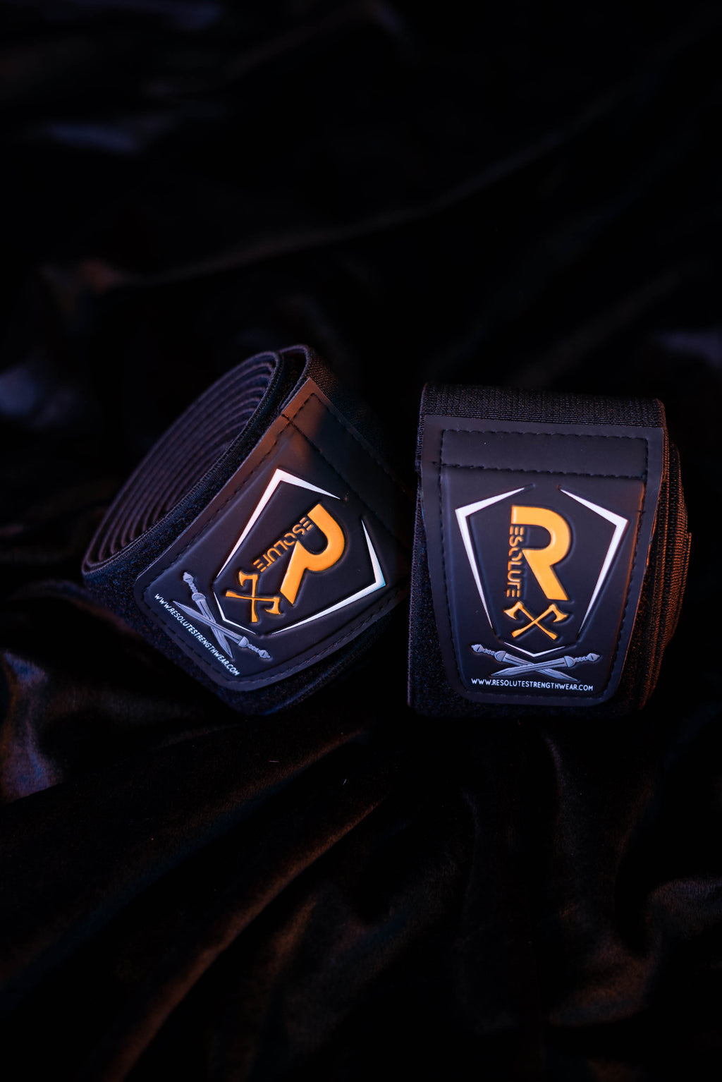 GEN 2: 2.5m Knee Wraps *Assisted* - Black/Orange - Resolute Strength Wear