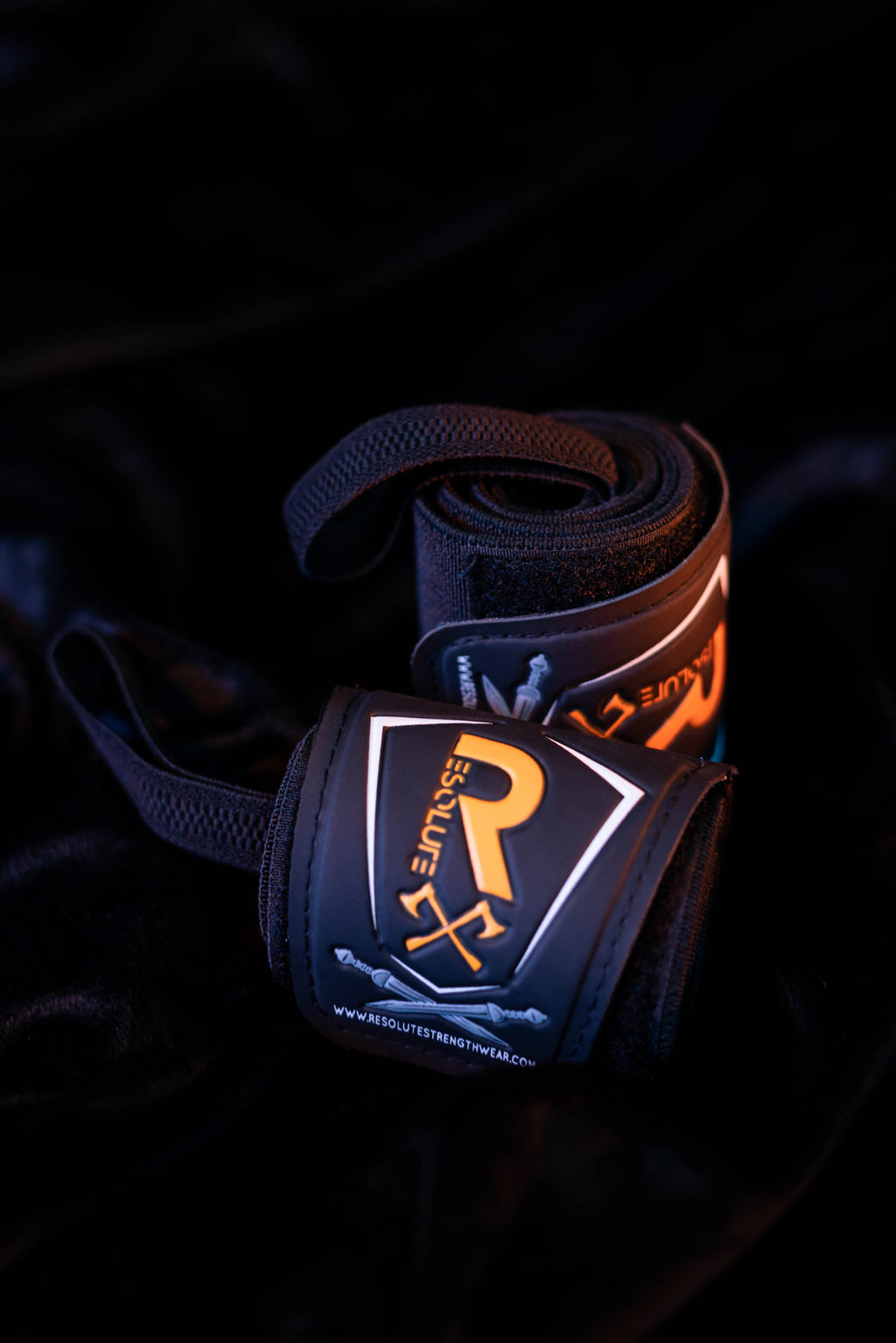 GEN 2: 23" Wrist Wraps - Black/Orange - Resolute Strength Wear