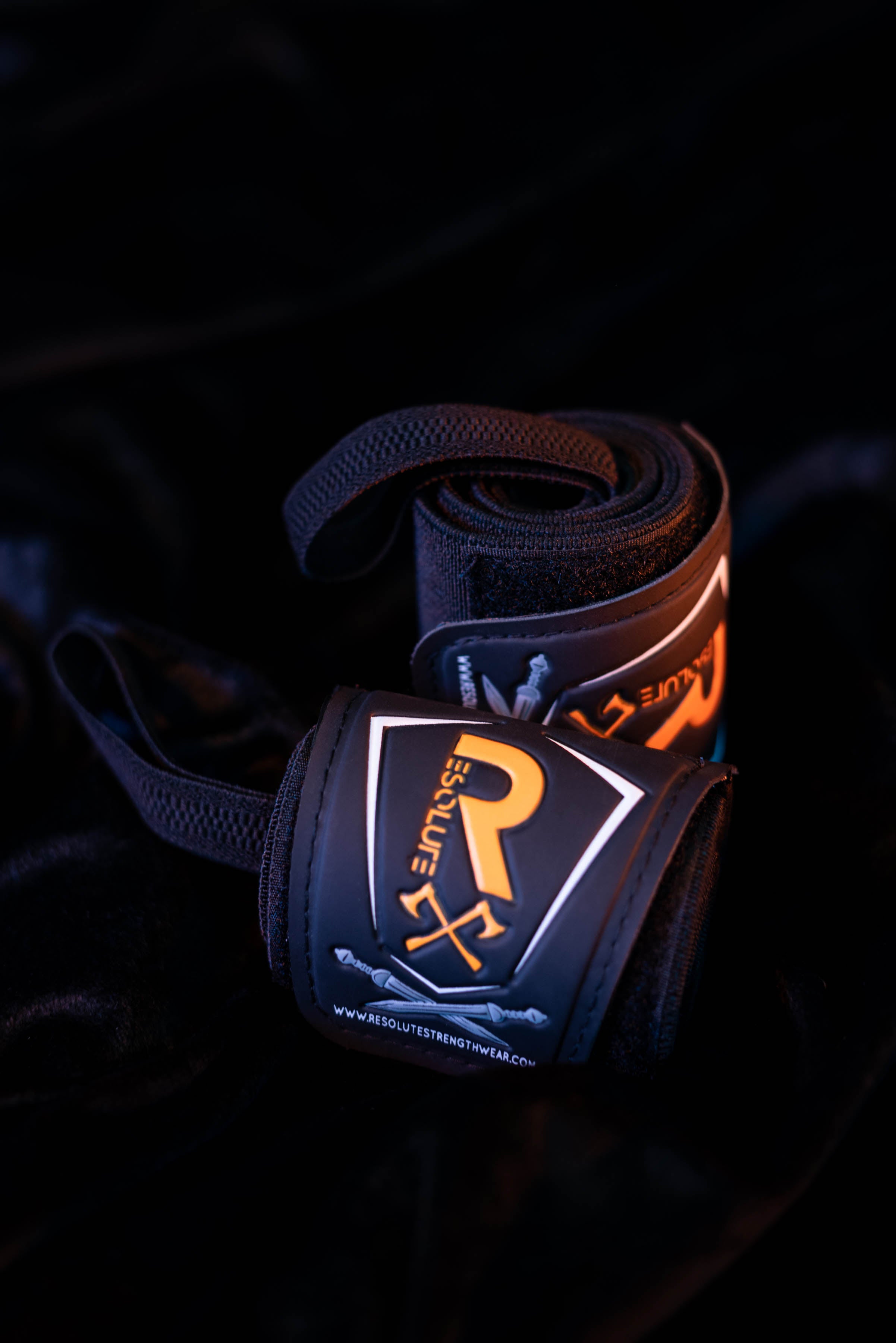 GEN 2: 23" Wrist Wraps - Black/Orange - Resolute Strength Wear
