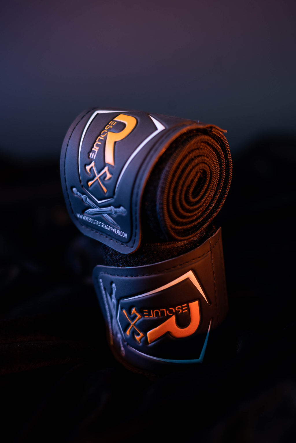GEN 2: 23" Wrist Wraps - Black/Orange - Resolute Strength Wear