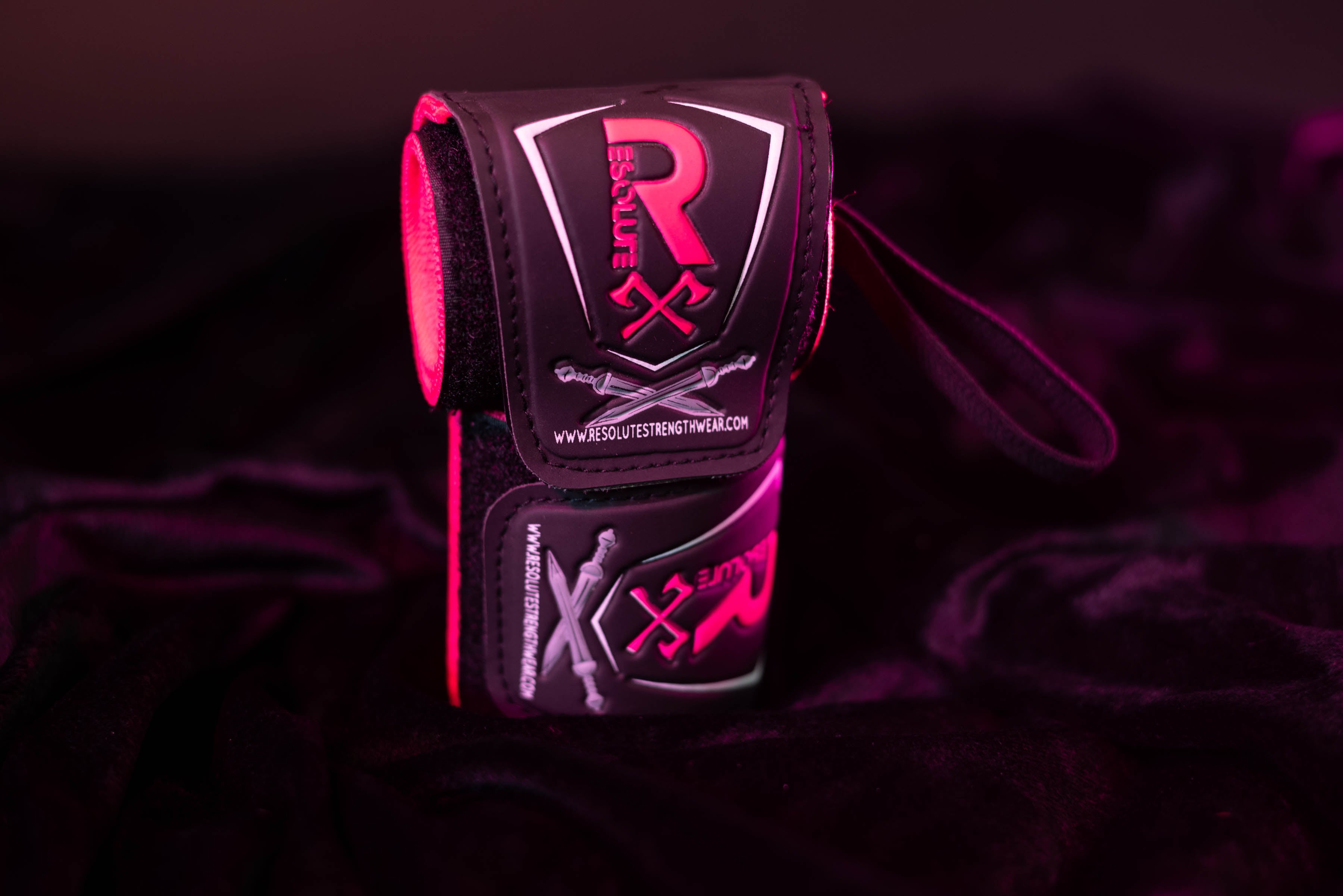 GEN 2: 23" Wrist Wraps - Black/Pink - Resolute Strength Wear