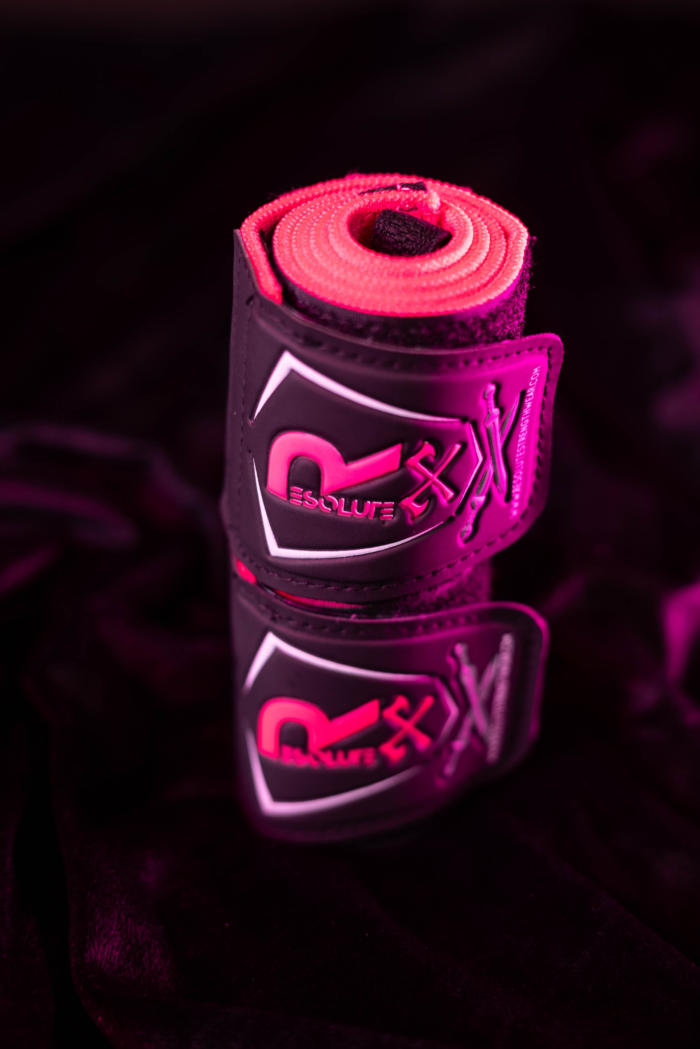 GEN 2: 23" Wrist Wraps - Black/Pink - Resolute Strength Wear