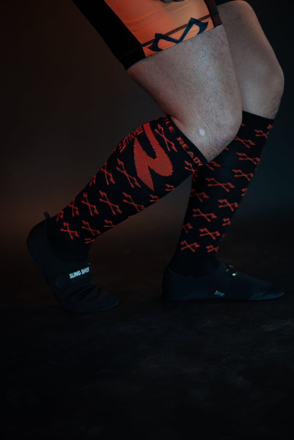 Battle Ready Knee High Socks - Orange - Resolute Strength Wear