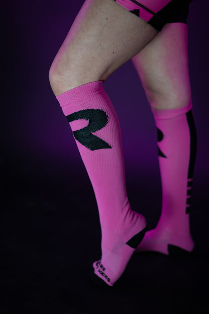 Knee High Socks - Pink - Resolute Strength Wear