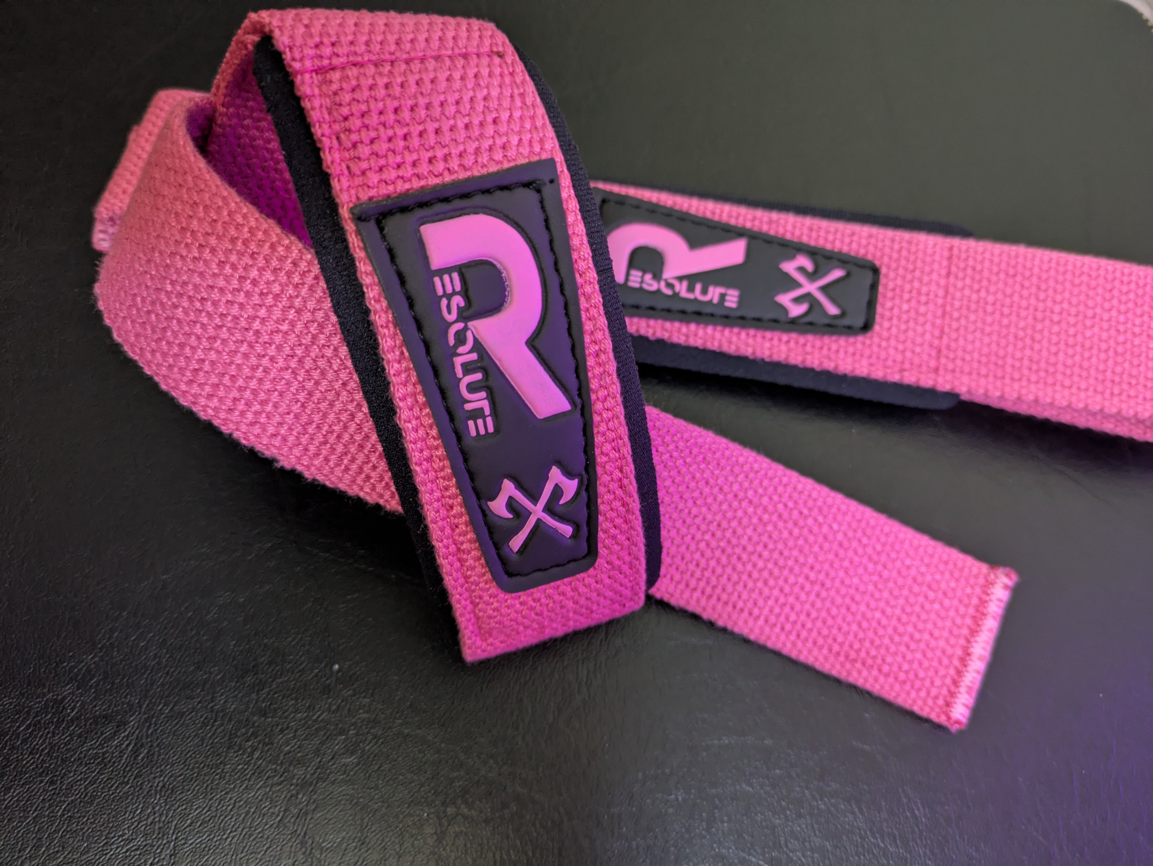 Resolute Sign GEN 2: Resolute Lifting Straps Pink – Resolute Strength Wear