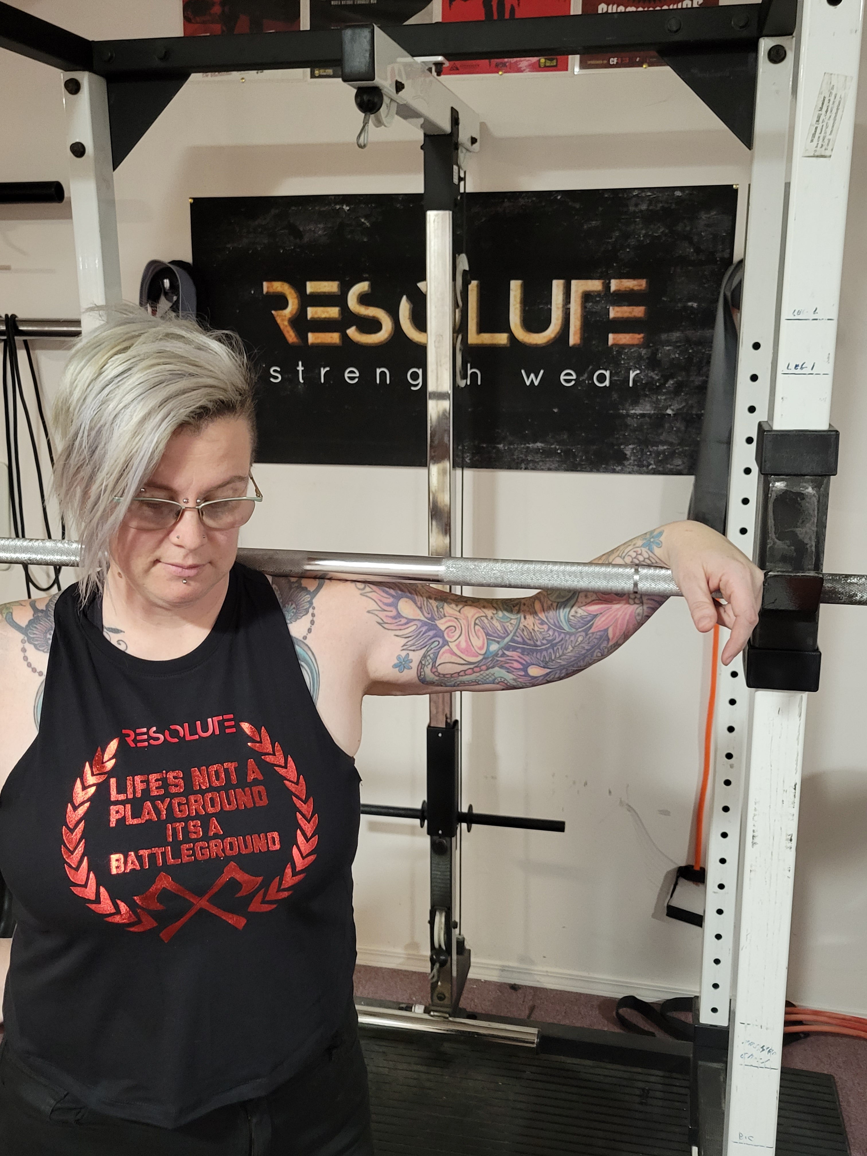 Battleground Cropped Racerback Tank - Resolute Strength Wear