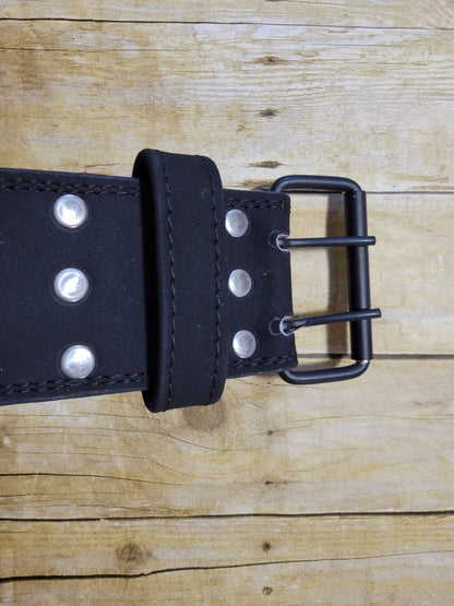 Black double prong belts - Resolute Strength Wear