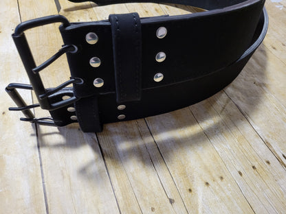 Black double prong belts - Resolute Strength Wear