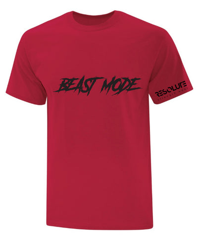 Resolute Unisex Tshirt - Red Beast Mode - Resolute Strength Wear