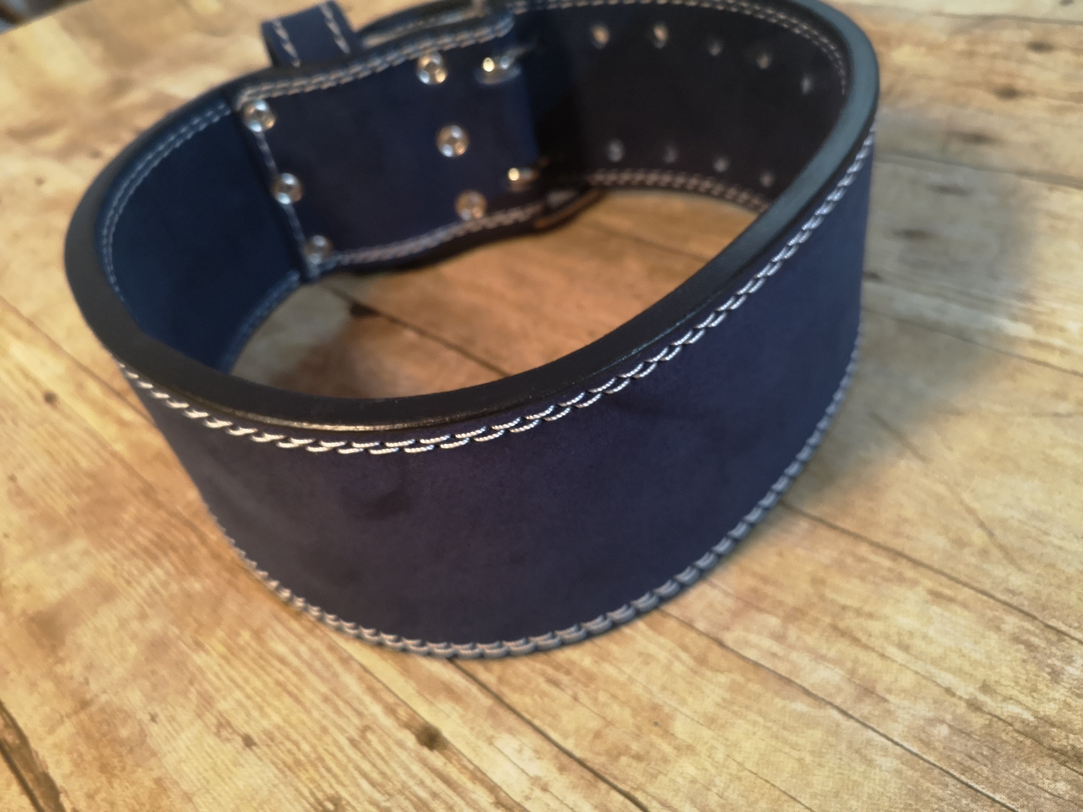 Clearance belt: Navy blue prong belt - Resolute Strength Wear
