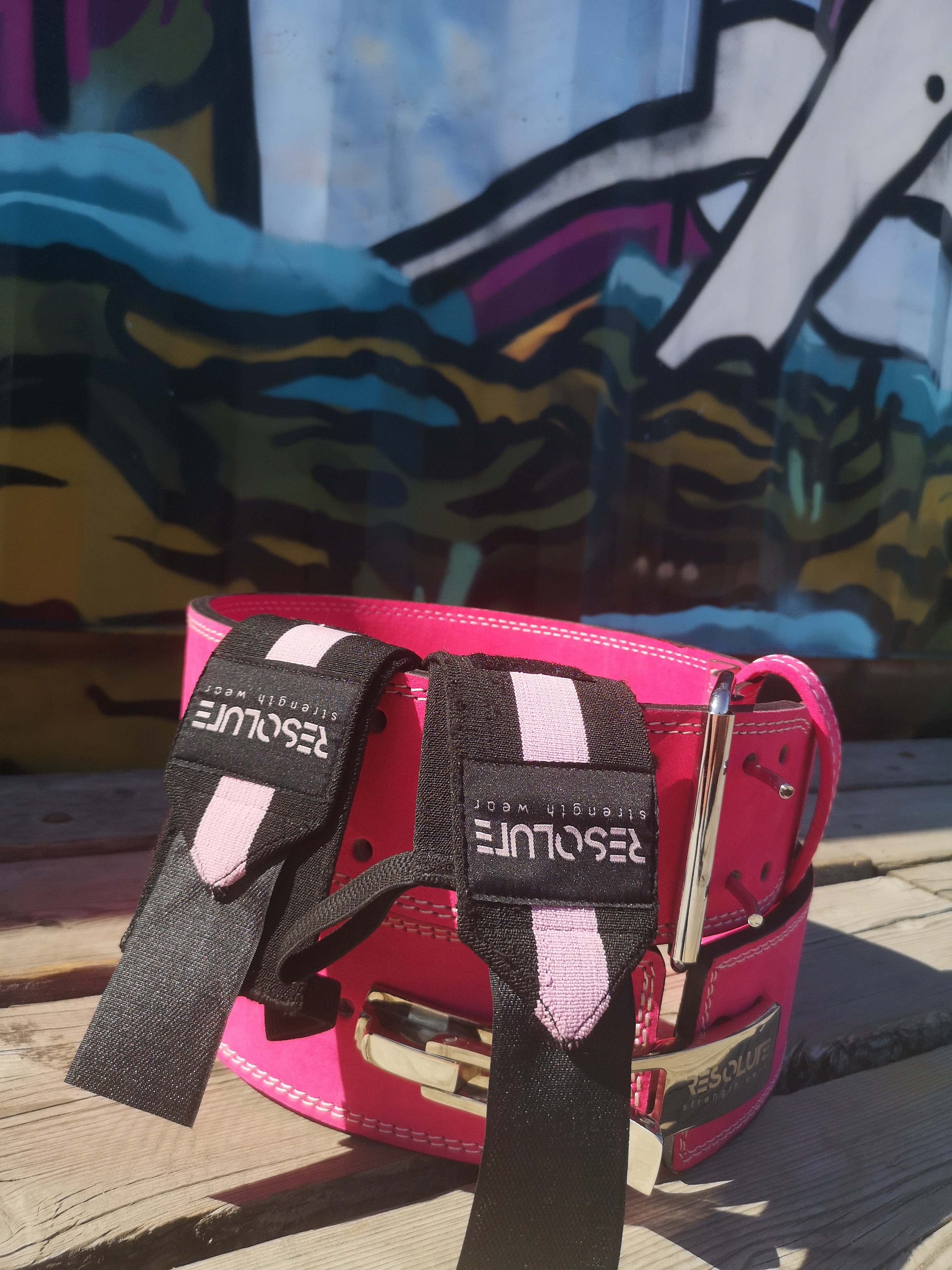 23" Wrist Wraps Black/Pink - Resolute Strength Wear