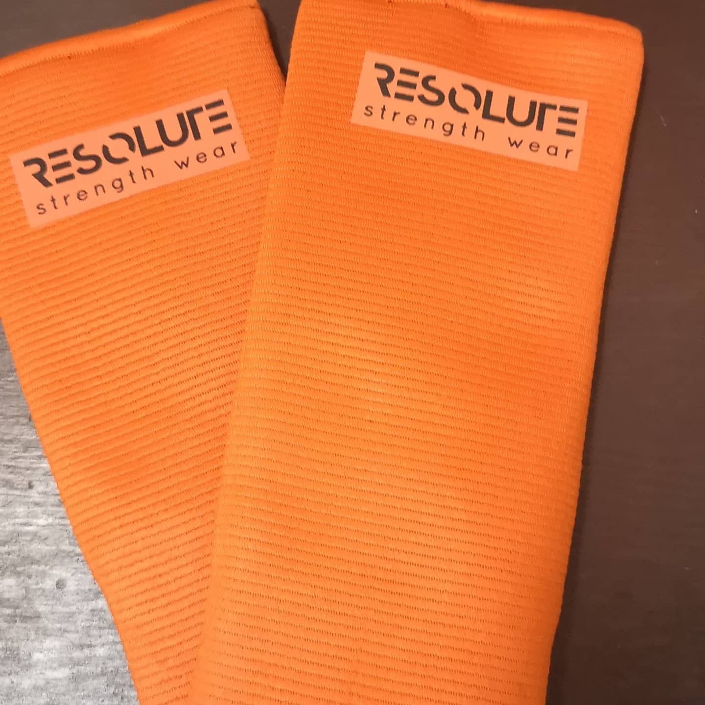 Orange Knee Sleeves - TRIPLE PLY - Resolute Strength Wear