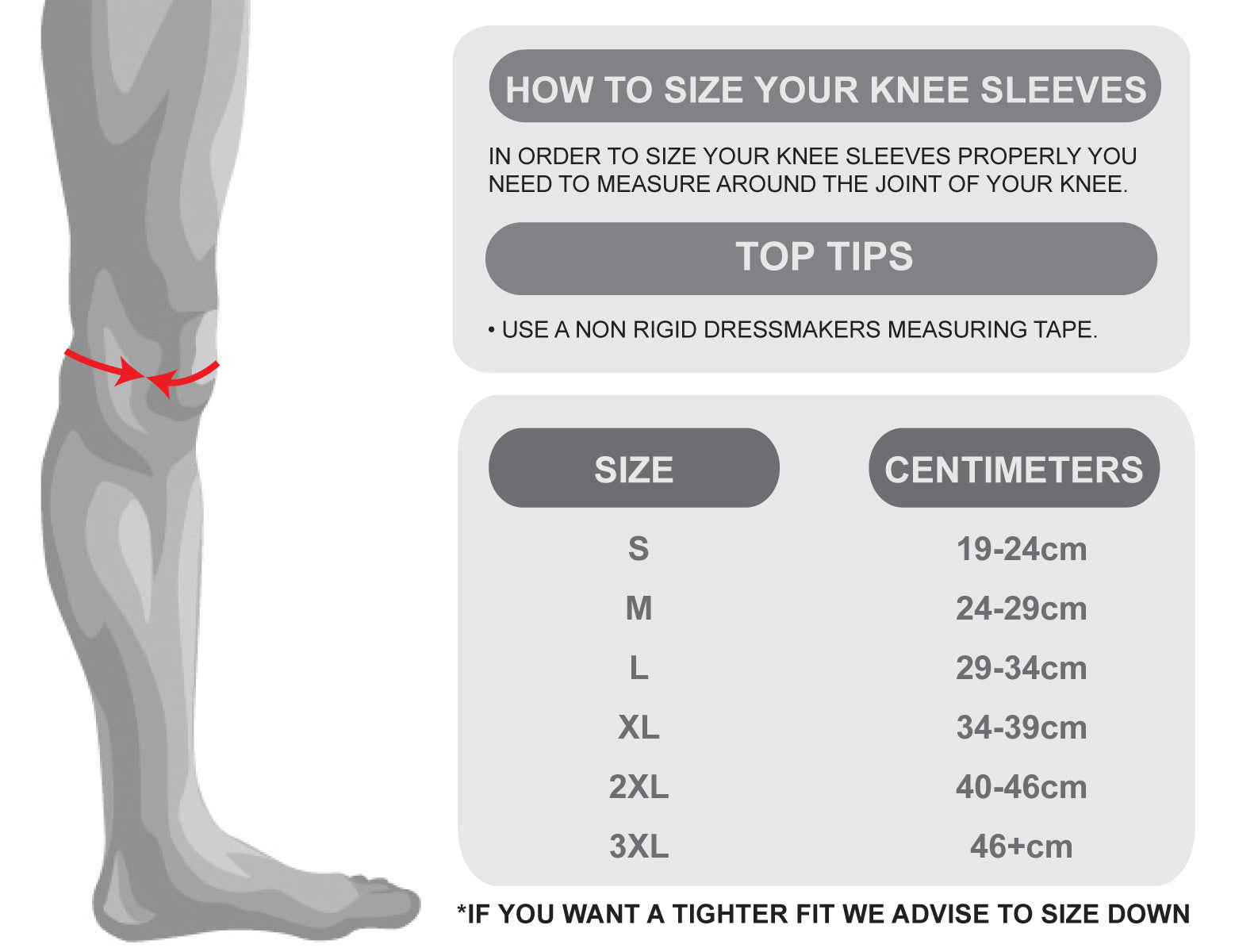 Orange Knee Sleeves - TRIPLE PLY - Resolute Strength Wear