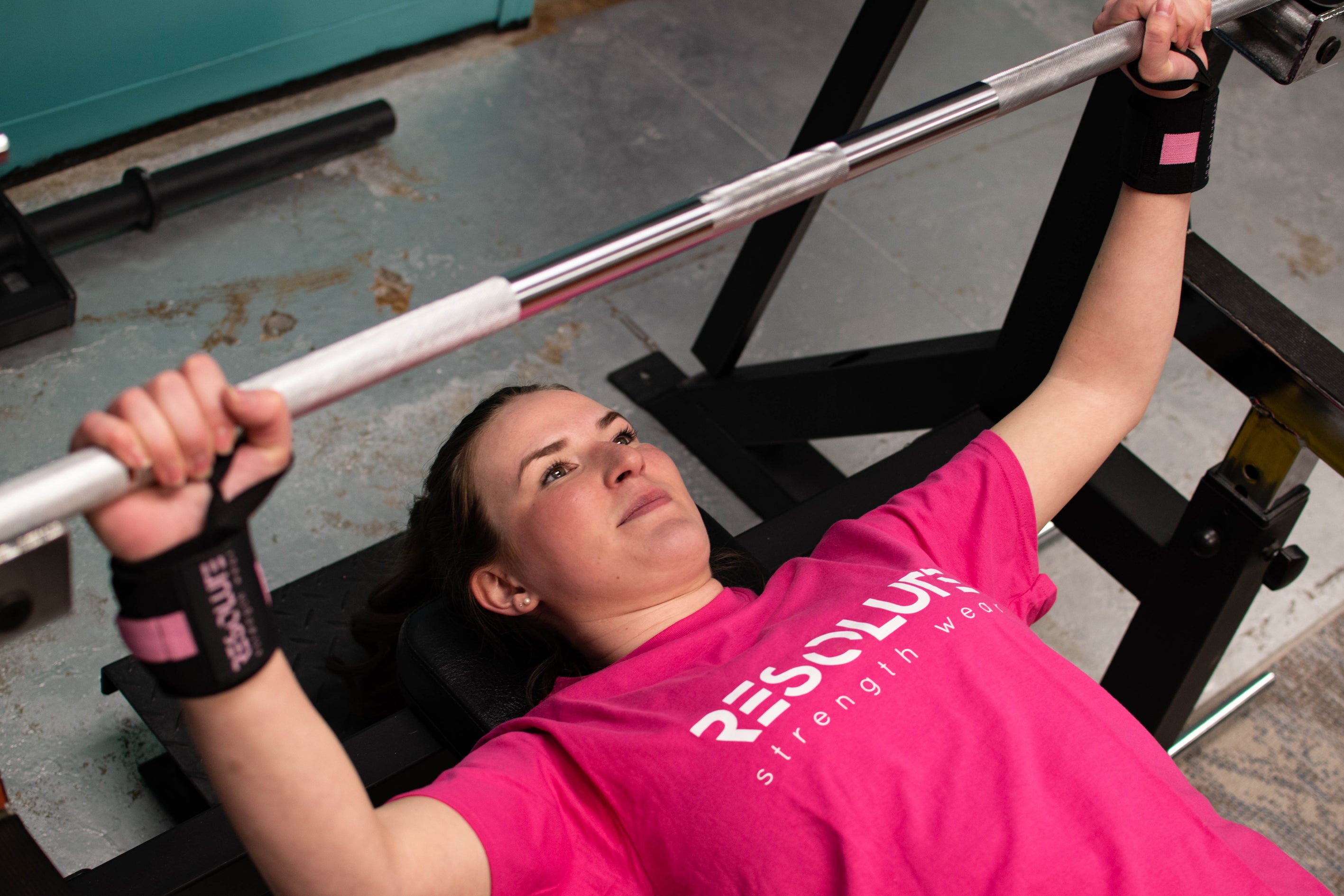 18" Wrist Wraps Black/Pink - Resolute Strength Wear