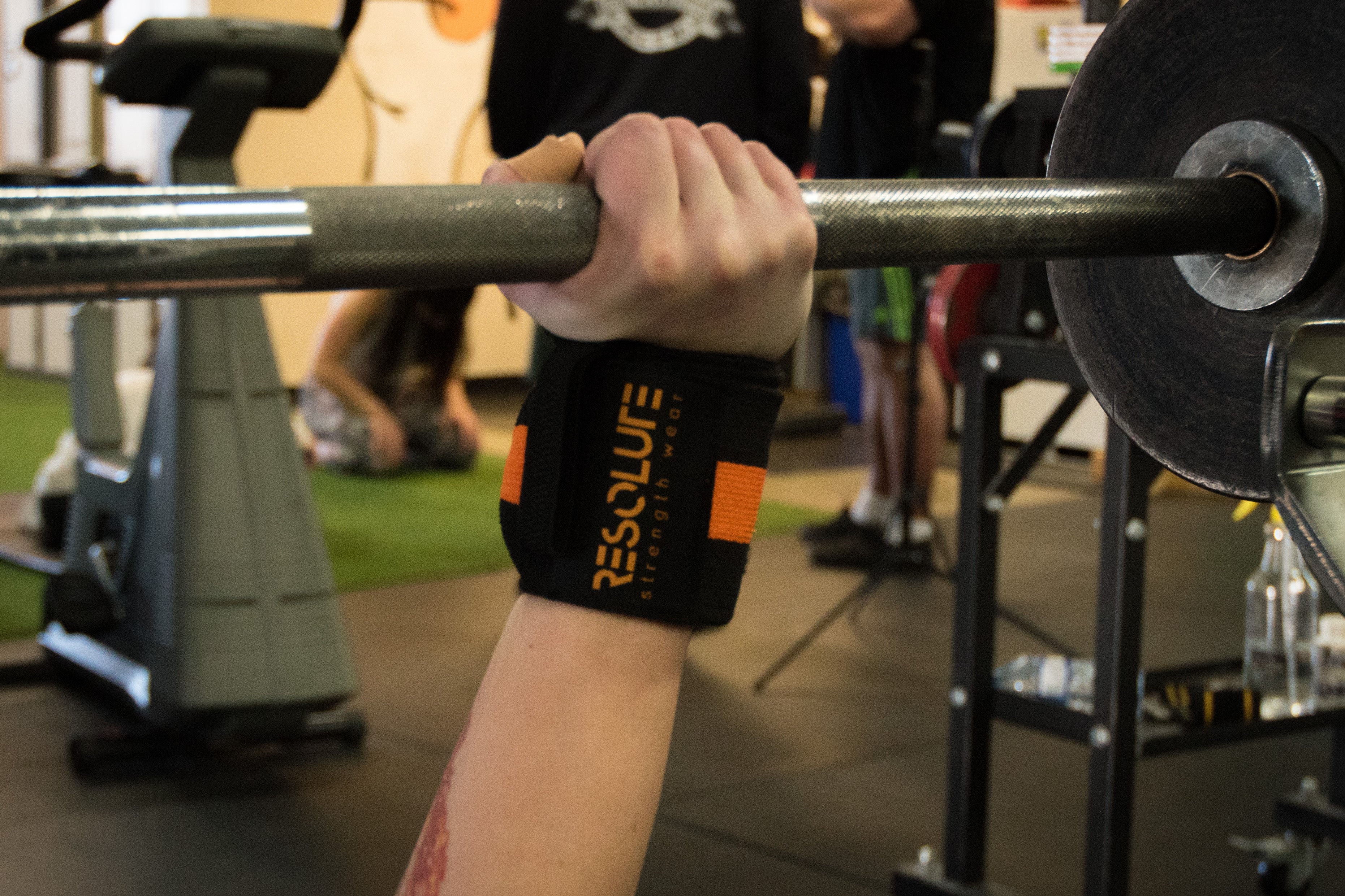 18" Wrist Wraps Black/Orange - Resolute Strength Wear