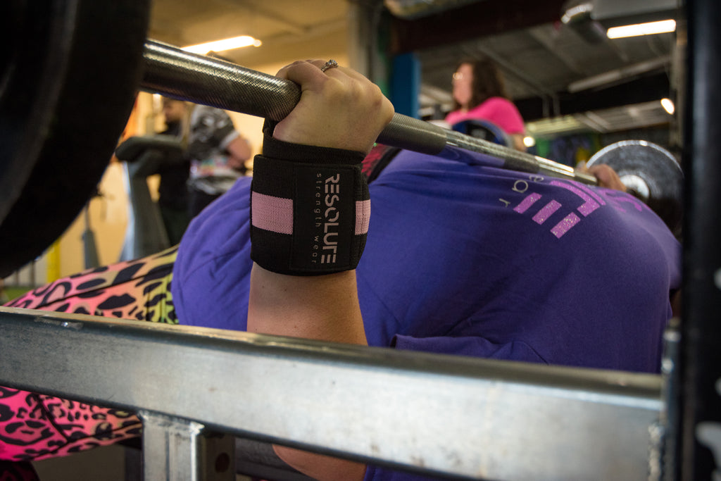 23" Wrist Wraps Black/Pink - Resolute Strength Wear