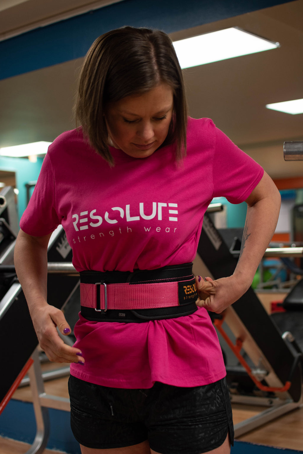 Resolute Nylon lifting belt - Pink - Resolute Strength Wear