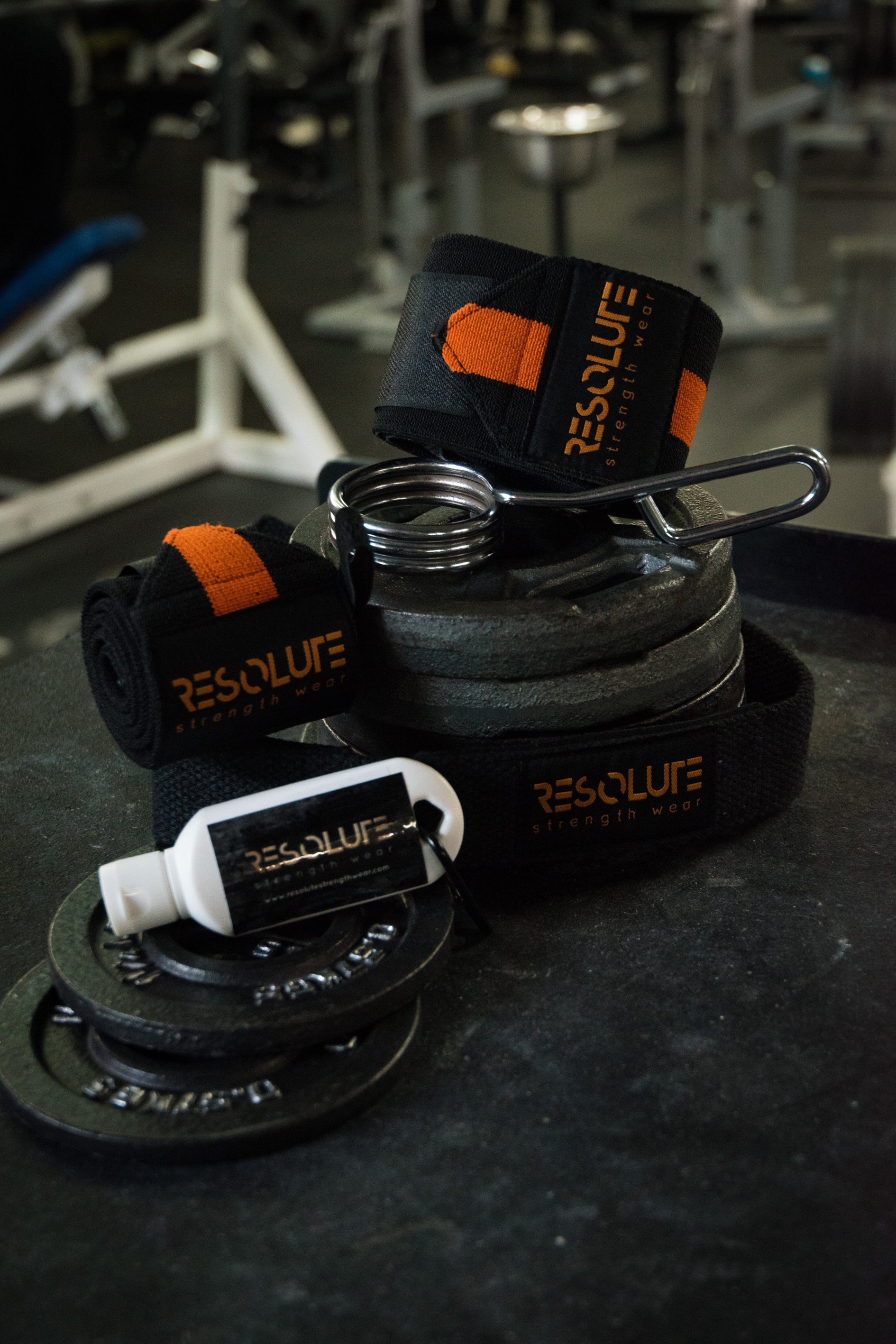 18" Wrist Wraps Black/Orange - Resolute Strength Wear