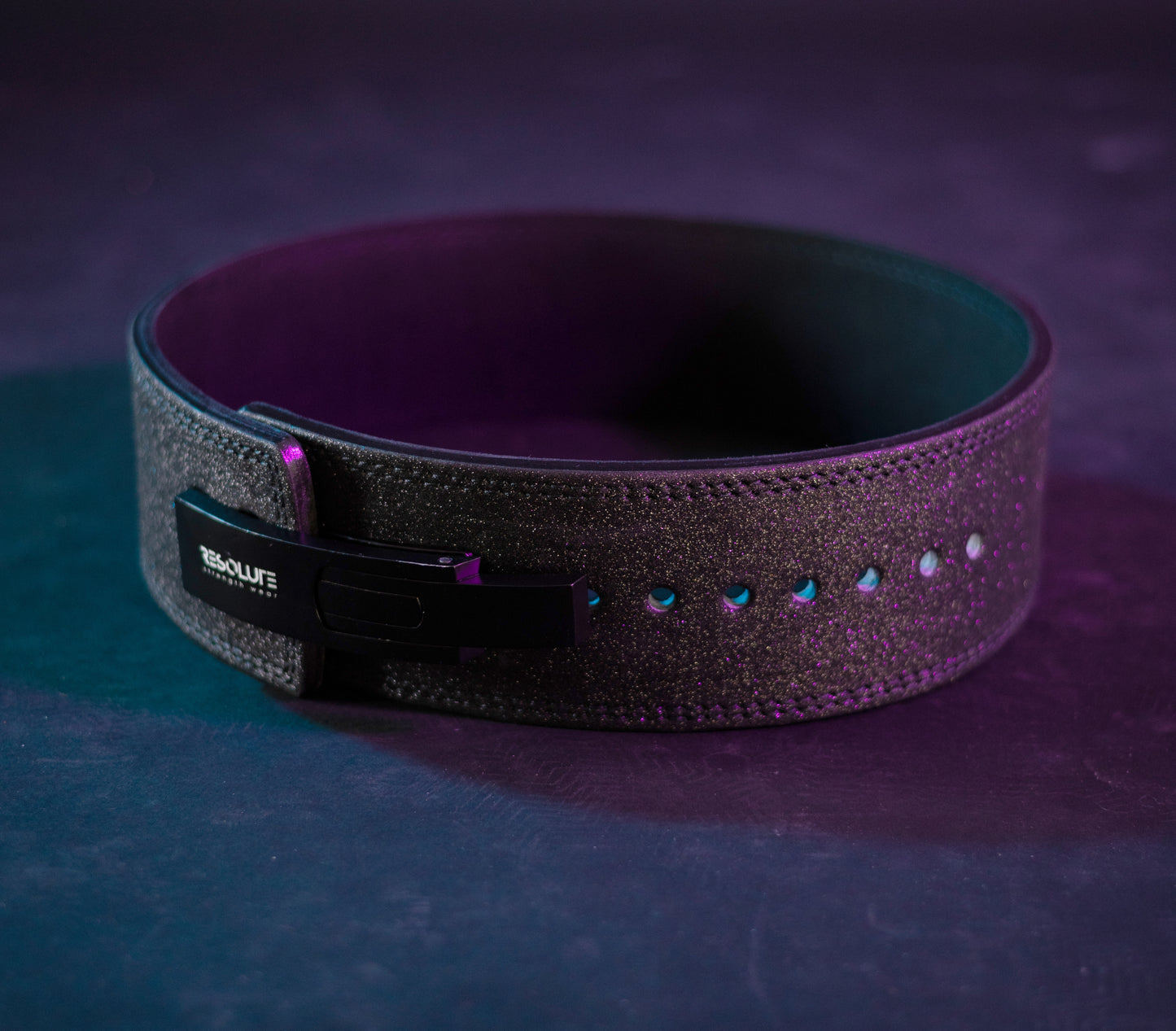 LIMITED EDITION BLACK SPARKLY LEVER BELT - Resolute Strength Wear