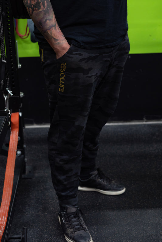 Black Camo Sweat pants - Resolute Strength Wear