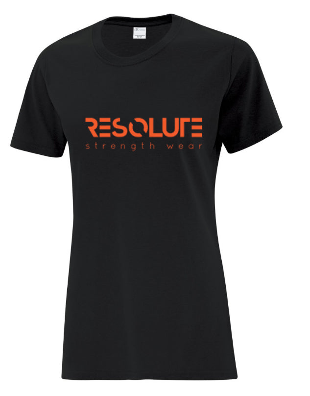 Resolute Curvy Tshirt - Black - Resolute Strength Wear