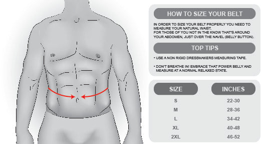 lever belt Size Chart